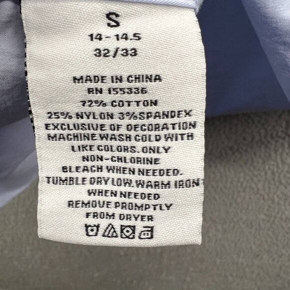 Tahari Mens Shirt Small Blue Button Front Long Sleeve Slim Fit Non Iron Stretch - Picture 7 of 10